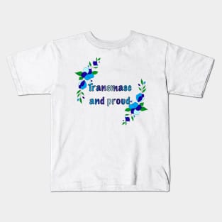 Trans masc and proud floral design Kids T-Shirt